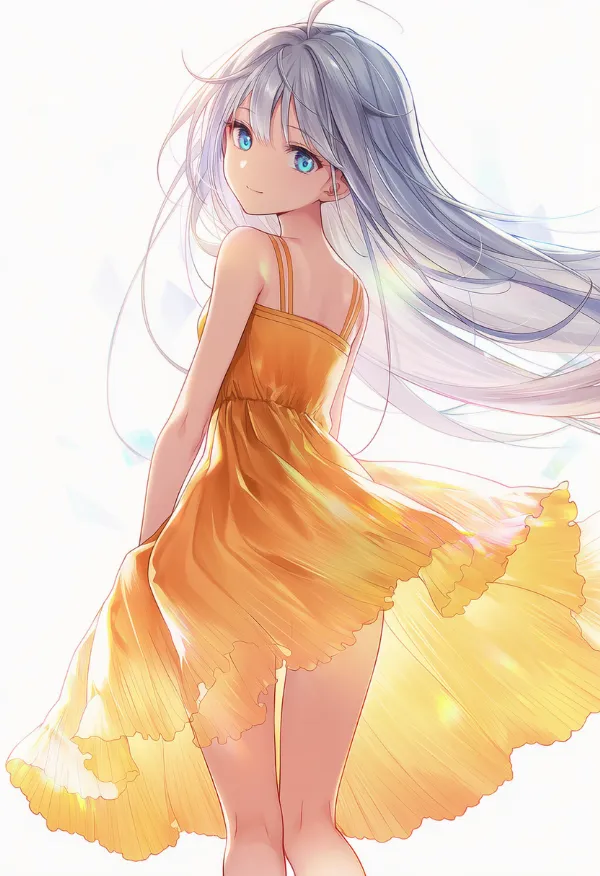 アンバーのドレスAIイラスト｜色指定プロンプト資料