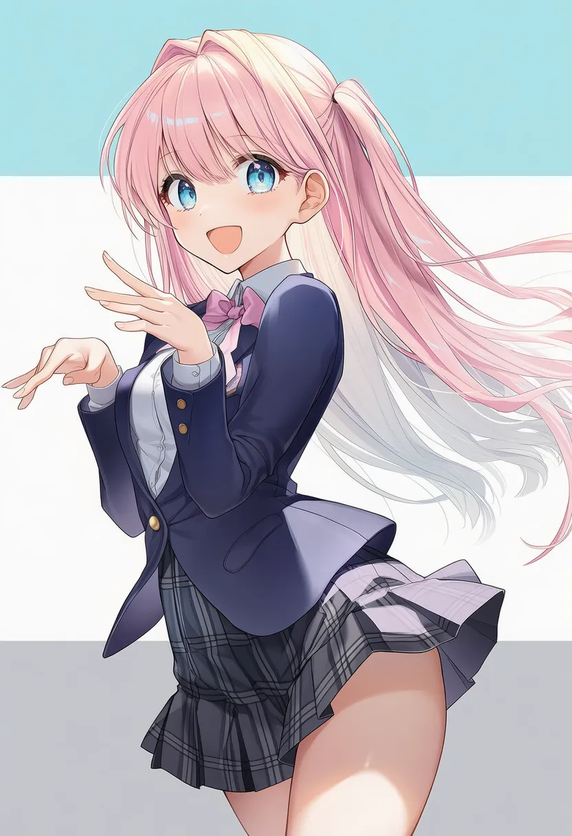 三分割ストライプの背景のAIイラスト｜プロンプト紹介