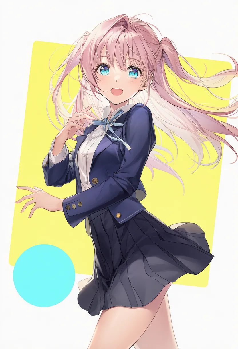 四角＋円の背景のAIイラスト｜プロンプト紹介