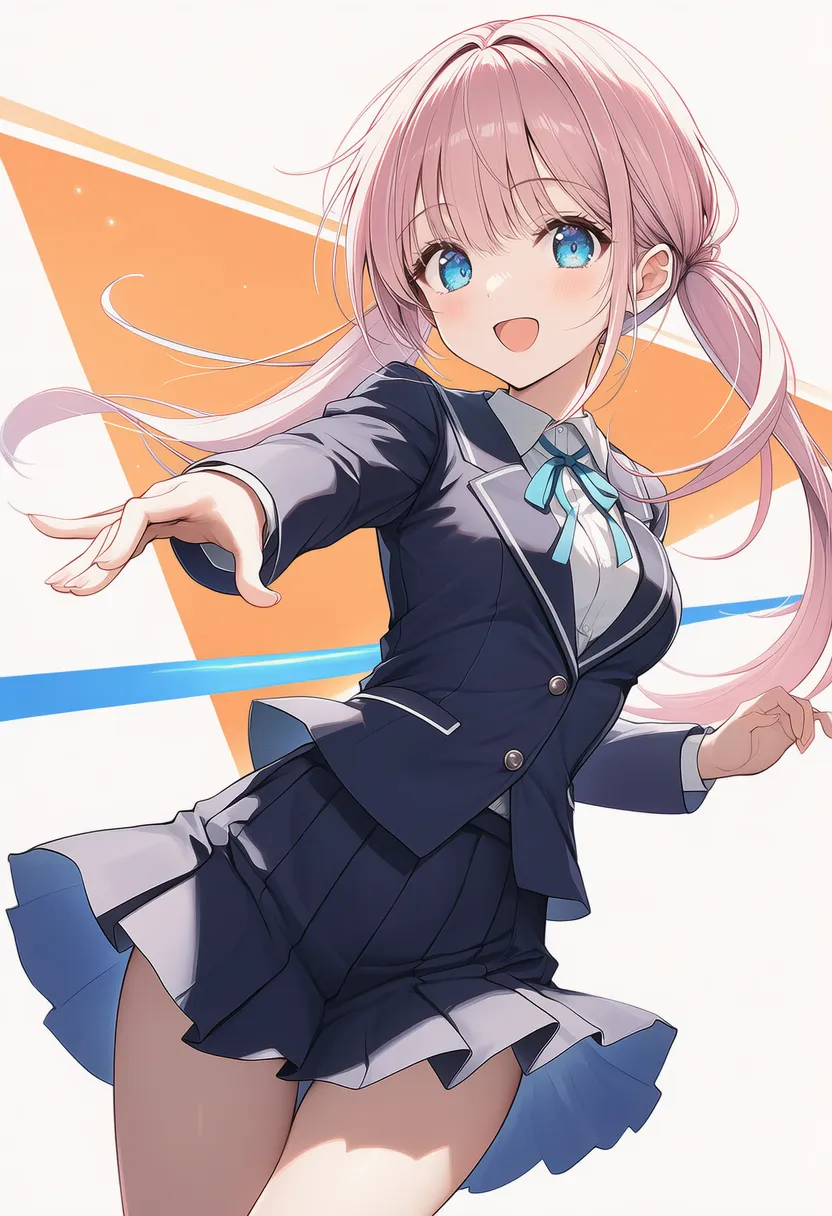 三角＋水平ラインの背景のAIイラスト｜プロンプト紹介