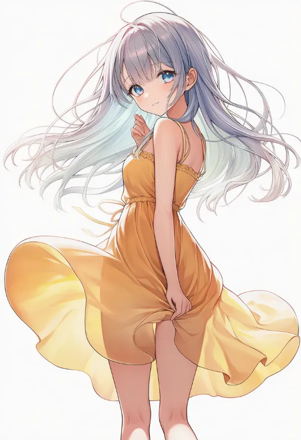 キャラメルのドレスAIイラスト｜色指定プロンプト資料