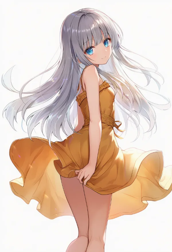 チェスナットのドレスAIイラスト｜色指定プロンプト資料