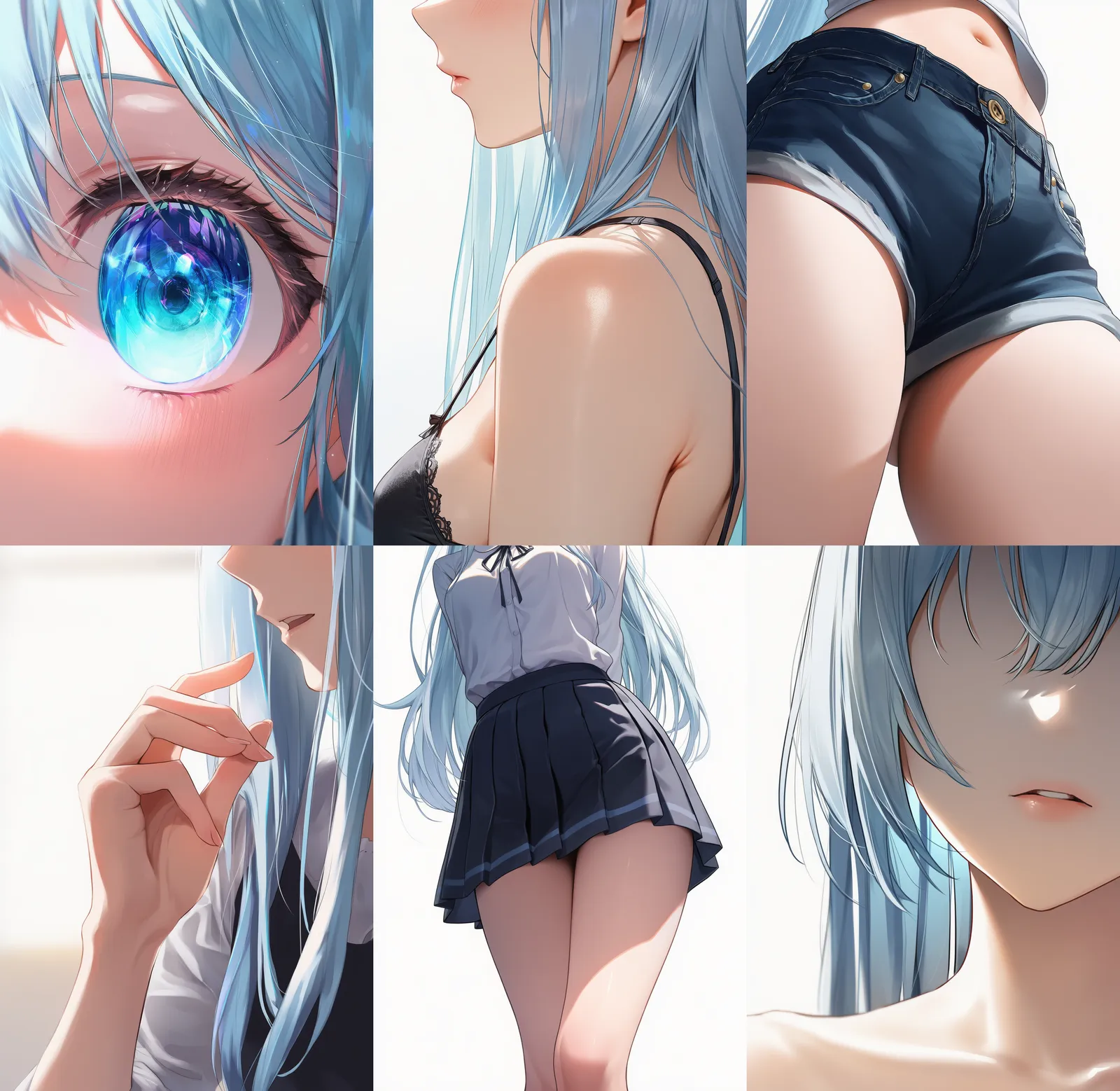 体の特定部位をアップにして再現したAIイラストの作例