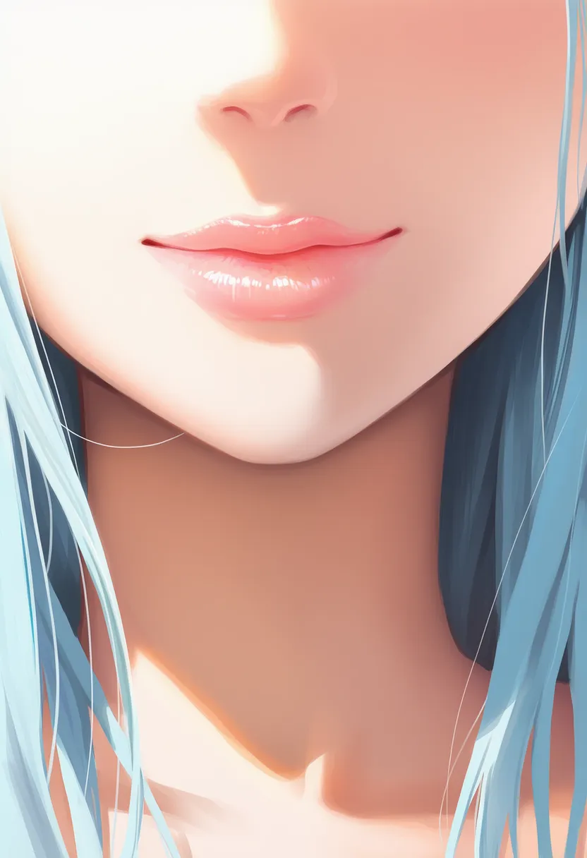 唇のアップのAIイラスト|プロンプト紹介