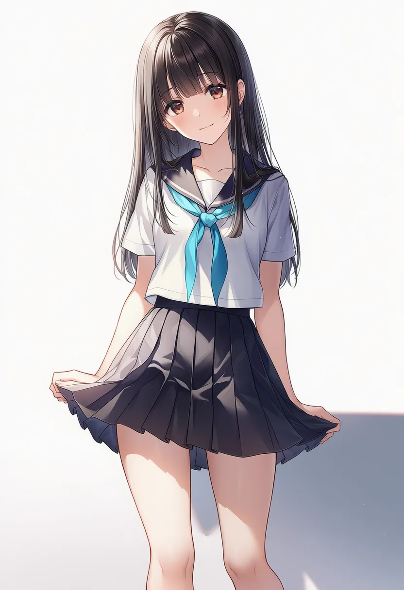 膝が入る構図の美少女AIイラスト|プロンプト紹介
