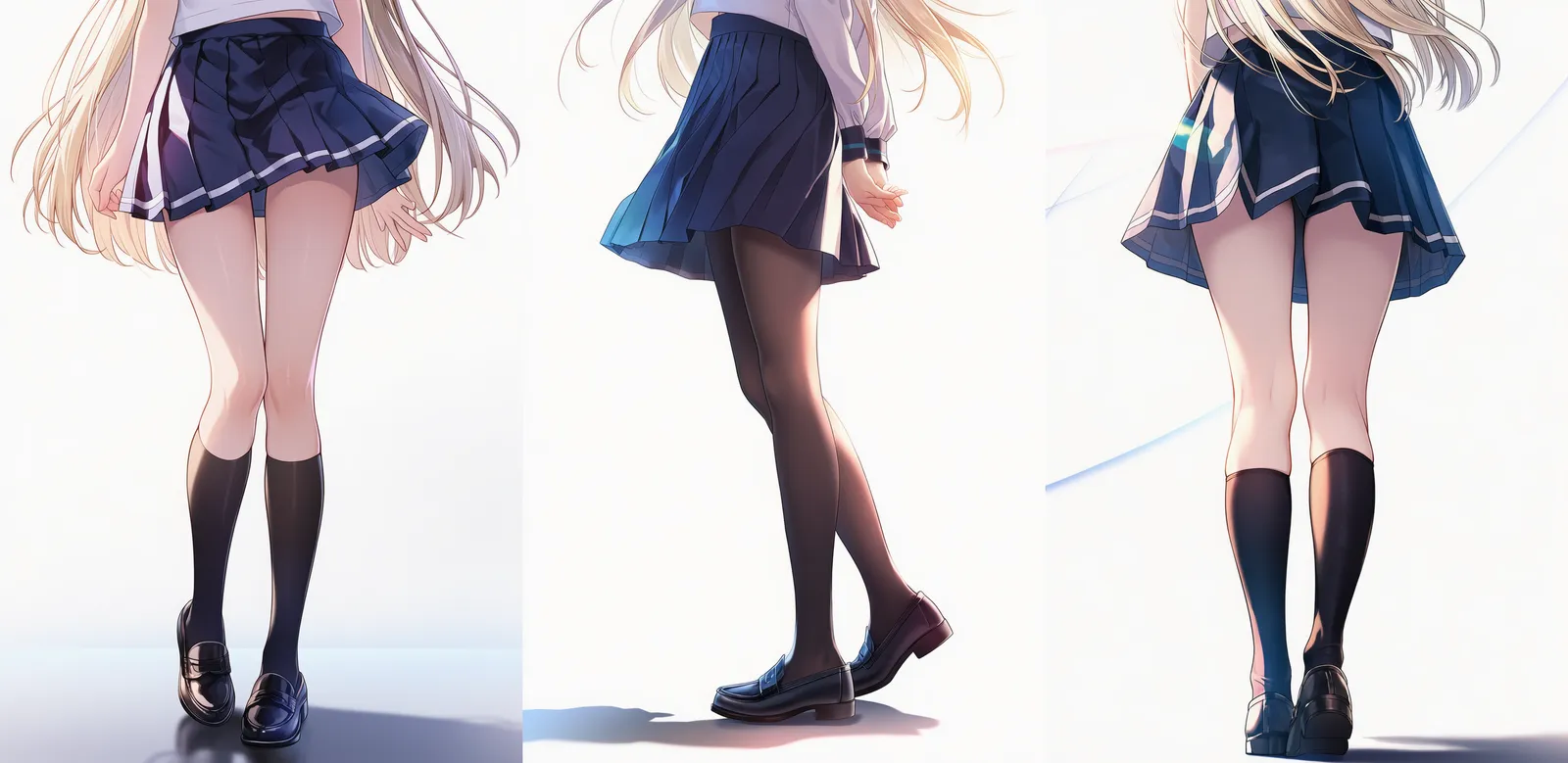 下半身のみをフレームに入れたAI美少女イラスト|プロンプト解説