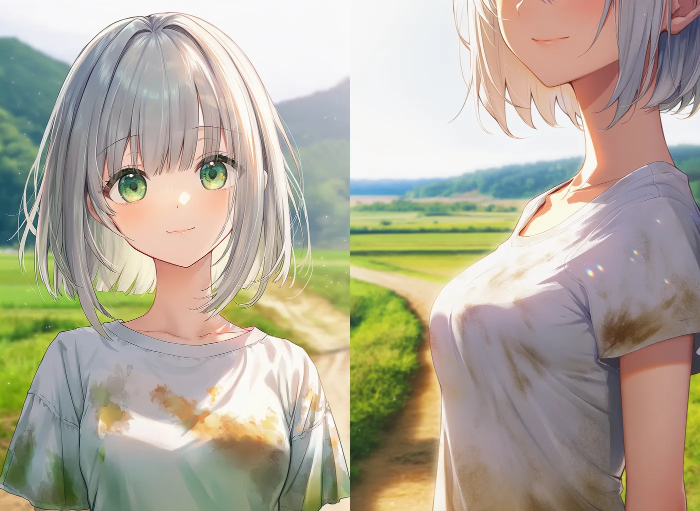擦れ・にじみ汚れを再現したAIイラスト作例|プロンプト解説