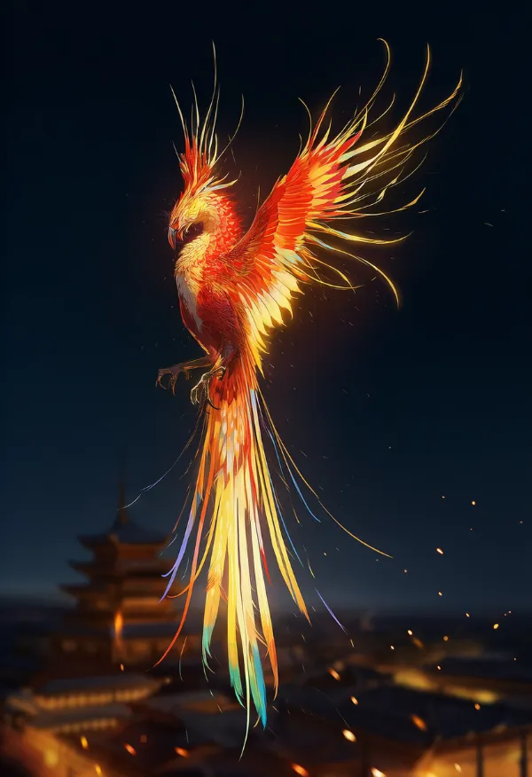 鳳凰|神話生物のプロンプト