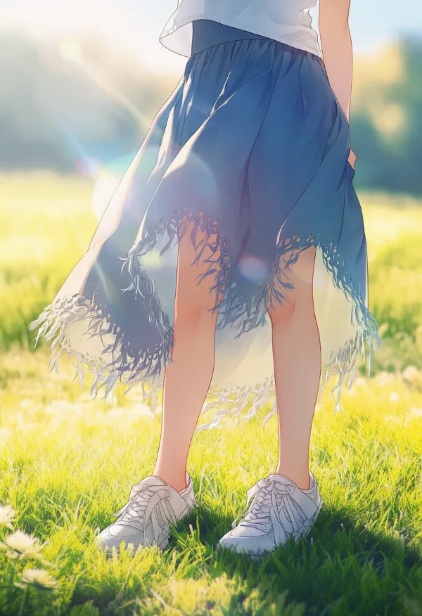 布端がほつれた服を再現したAIイラストの作例｜プロンプト紹介