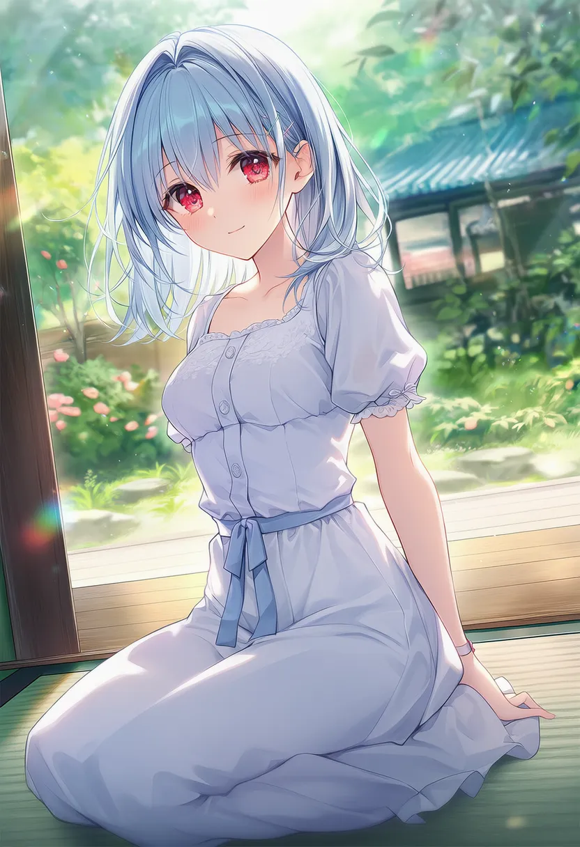 正座のプロンプト紹介のための美少女AIイラスト