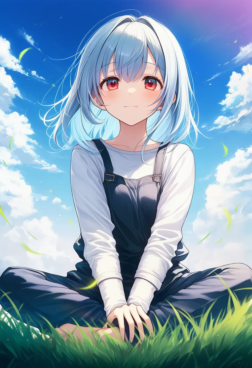 蓮華座のプロンプト紹介のための美少女AIイラスト