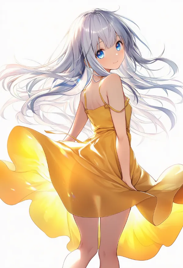 ゴールデンロッドのドレスAIイラスト｜色指定プロンプト資料