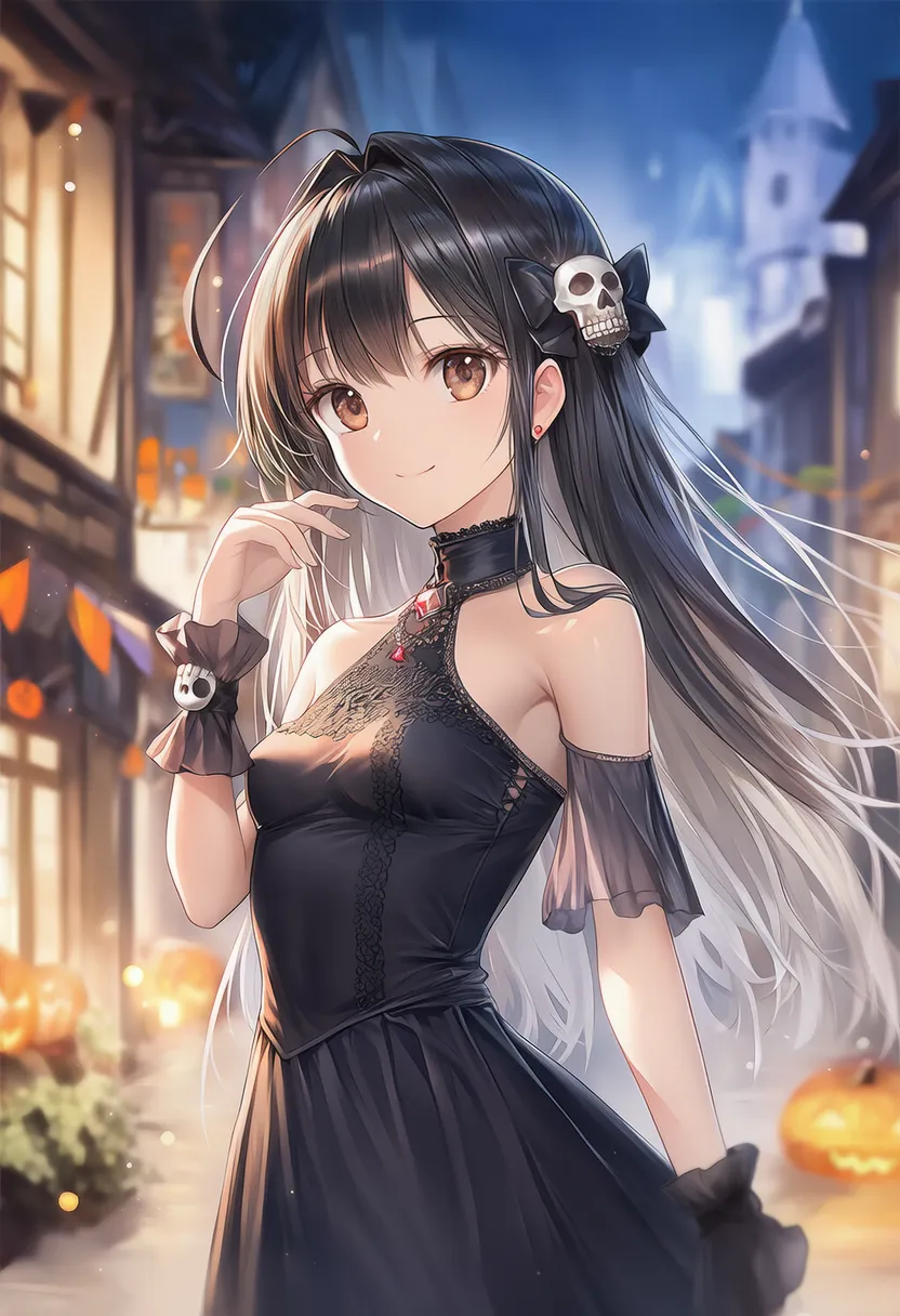 ガイコツ装飾｜ハロウィンアイテムのプロンプト