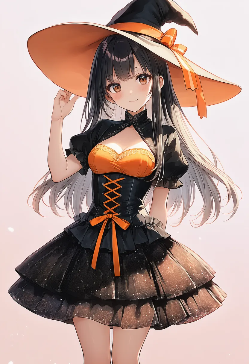 パンプキンウィッチ｜ハロウィンコスプレのプロンプト