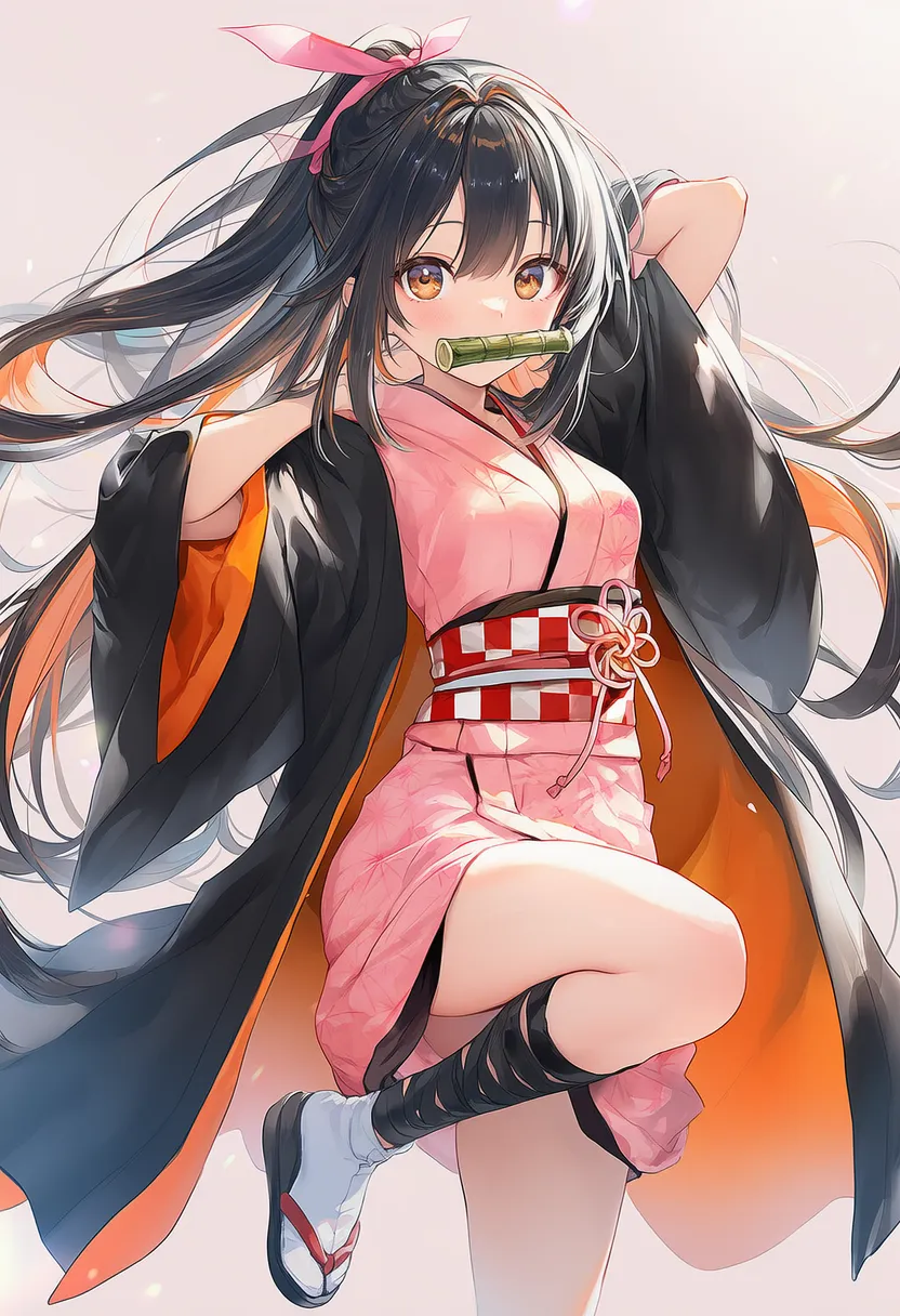 竈門禰豆子風｜ハロウィンコスプレのプロンプト