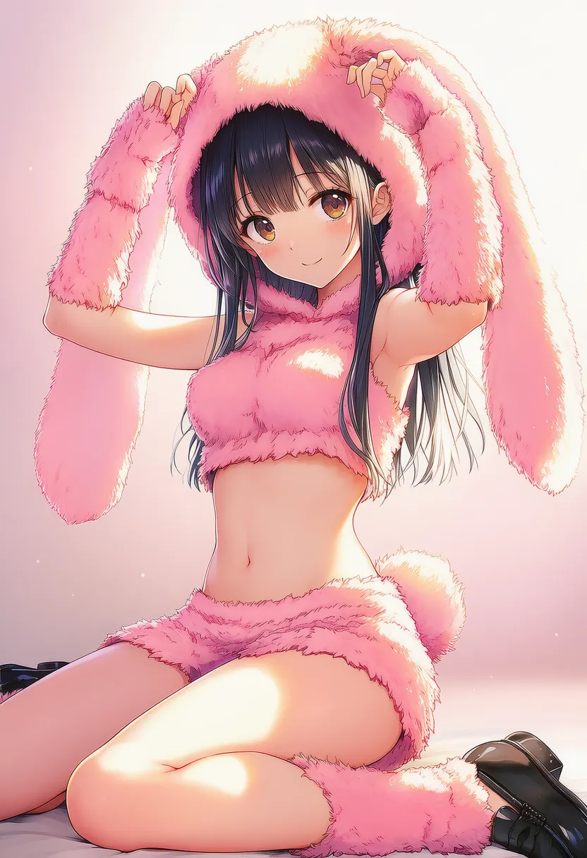 ピンクバニー（うさぎ）｜ハロウィンコスプレのプロンプト