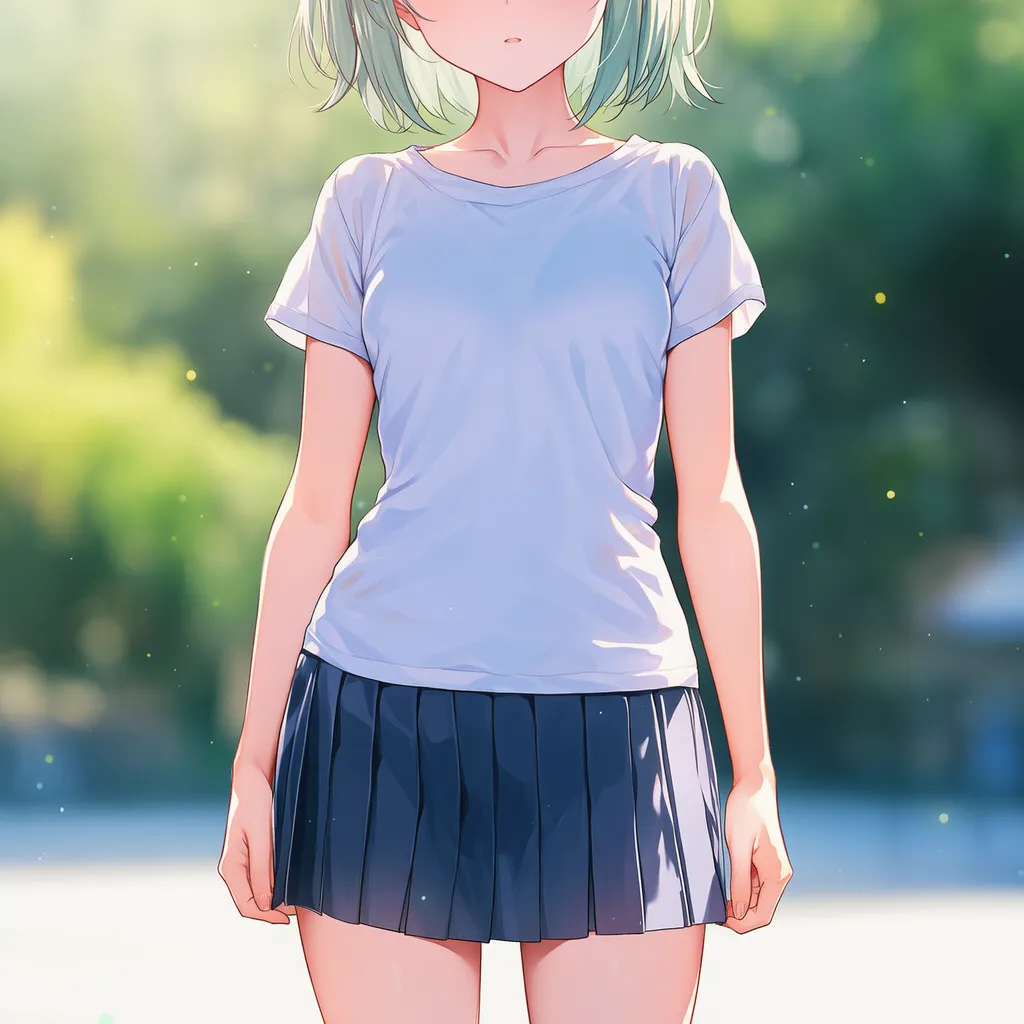 顔をフレーム外にして顔を見えなくするAIイラストの作例