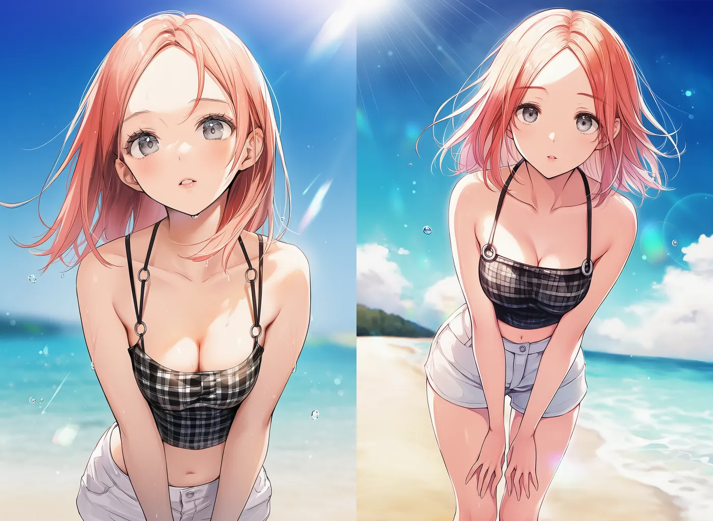 だっちゅーのポーズをするAIグラビアアイドル｜プロンプト紹介