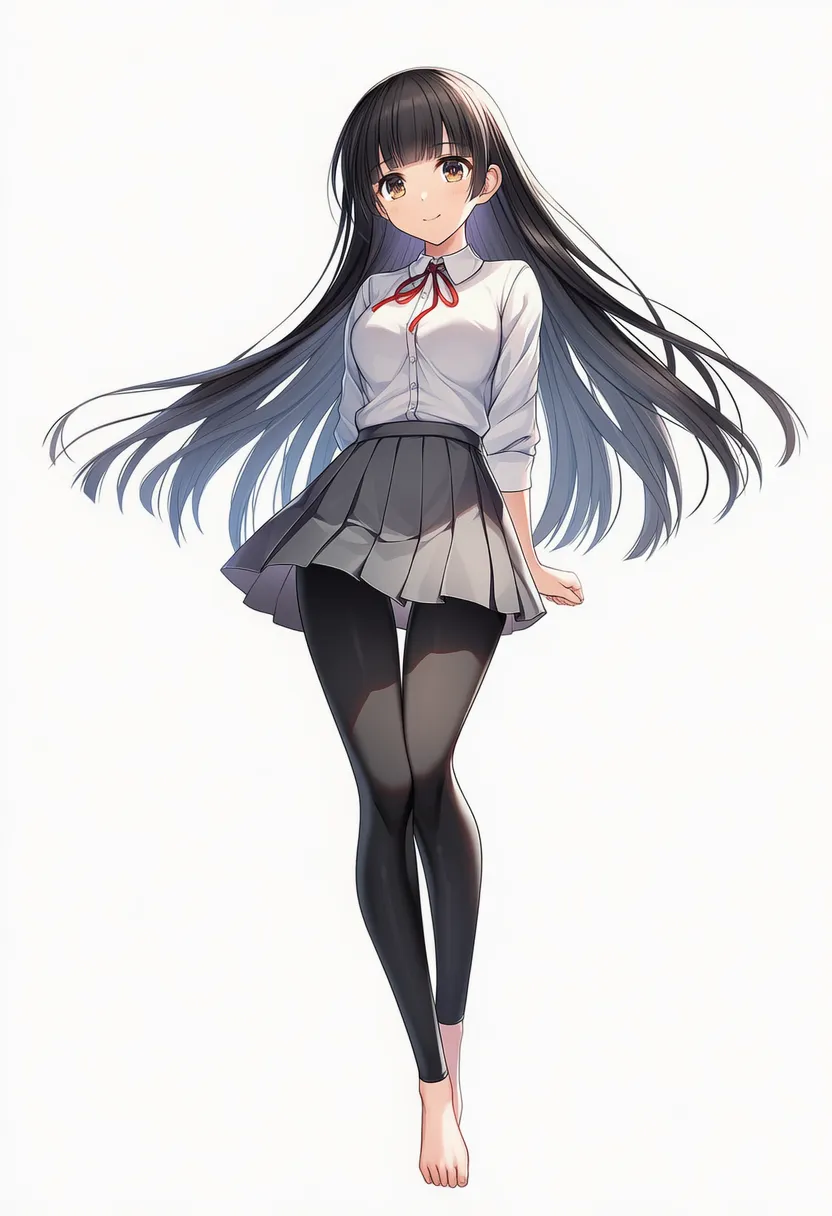 くるぶし丈(アンクル丈)のレギンスを履いた美少女AIイラスト