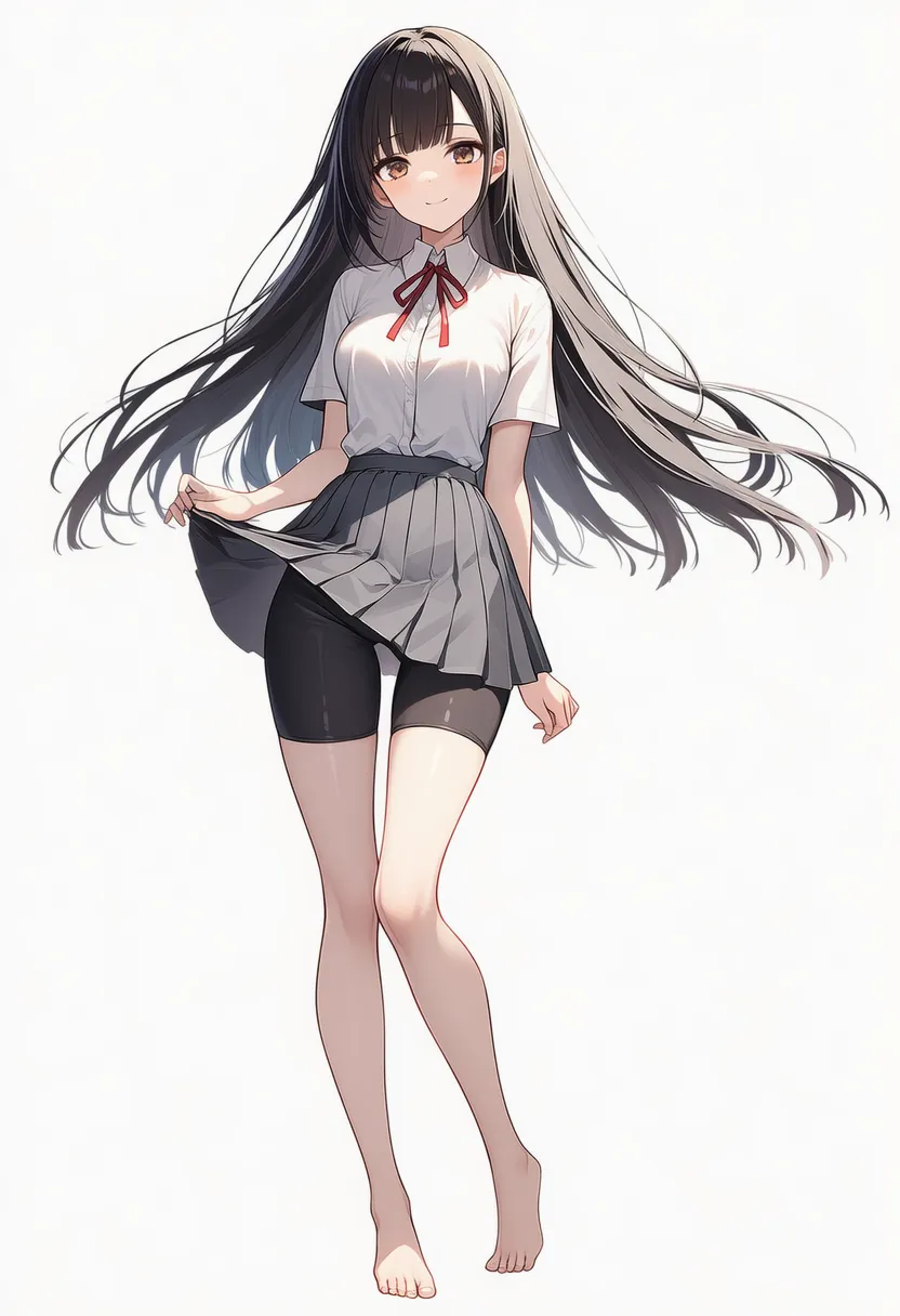 ショート丈のスパッツを履いた美少女AIイラスト