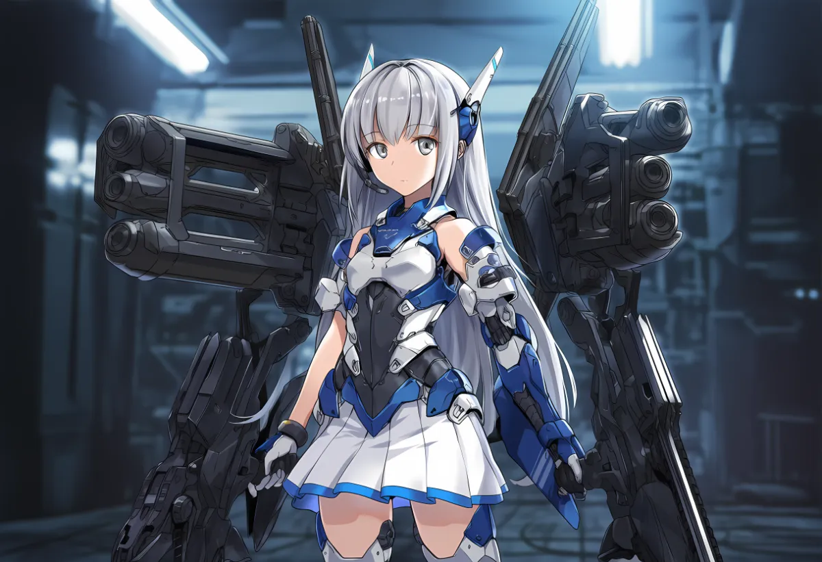 セーラースカート型メカ少女のAIイラスト｜プロンプト紹介