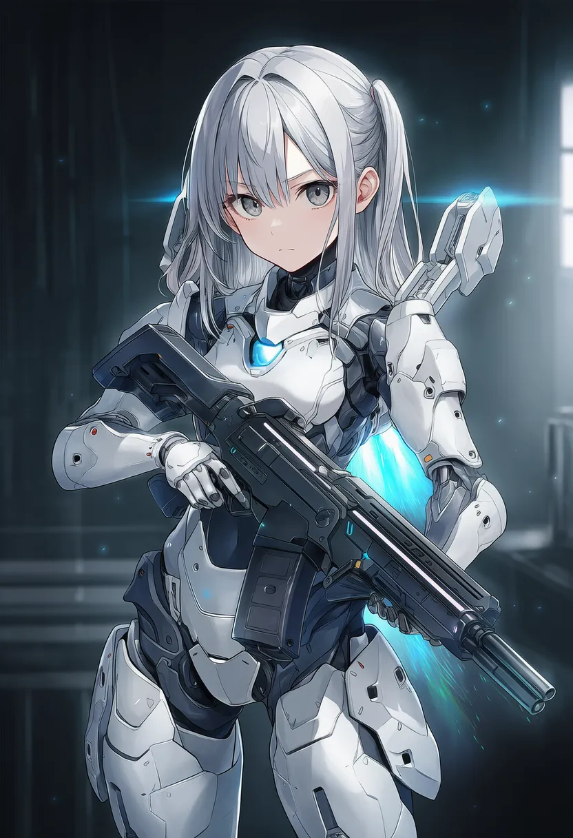 パワードスーツ型メカ少女のAIイラスト・作例-1｜プロンプト紹介