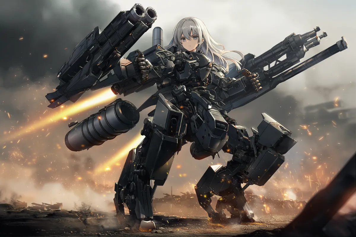 メカ少女のAIイラスト作例
