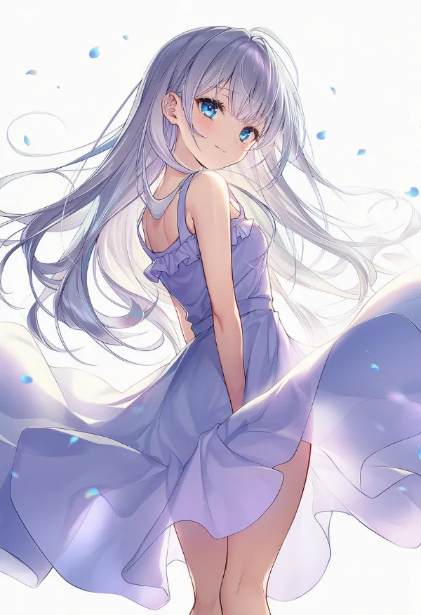 オーキッドのドレスAIイラスト｜色指定プロンプト資料