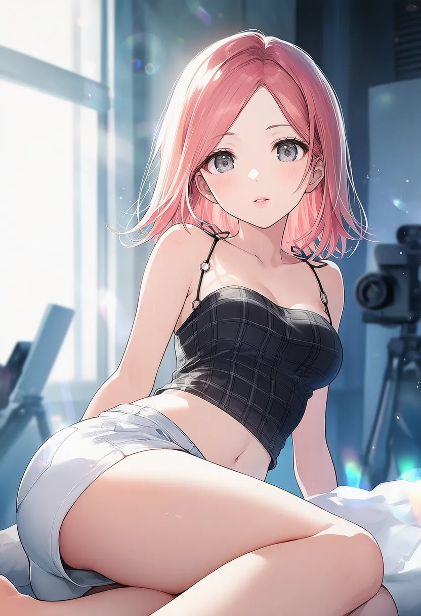 腰ひねりポーズをするAIグラビアアイドル｜プロンプト紹介