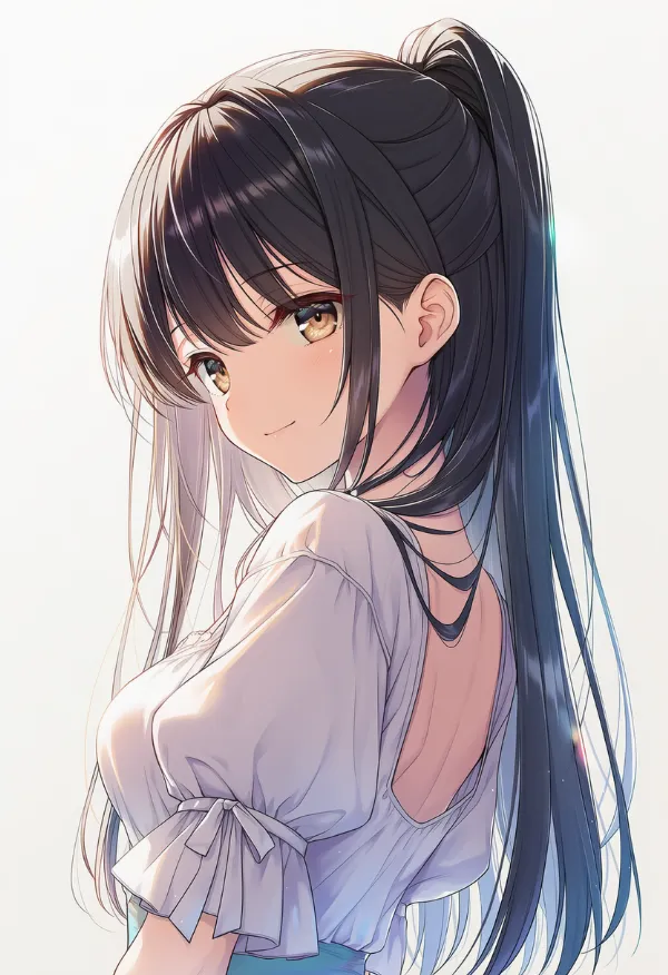 パフ袖のAIイラスト|服のプロンプト紹介