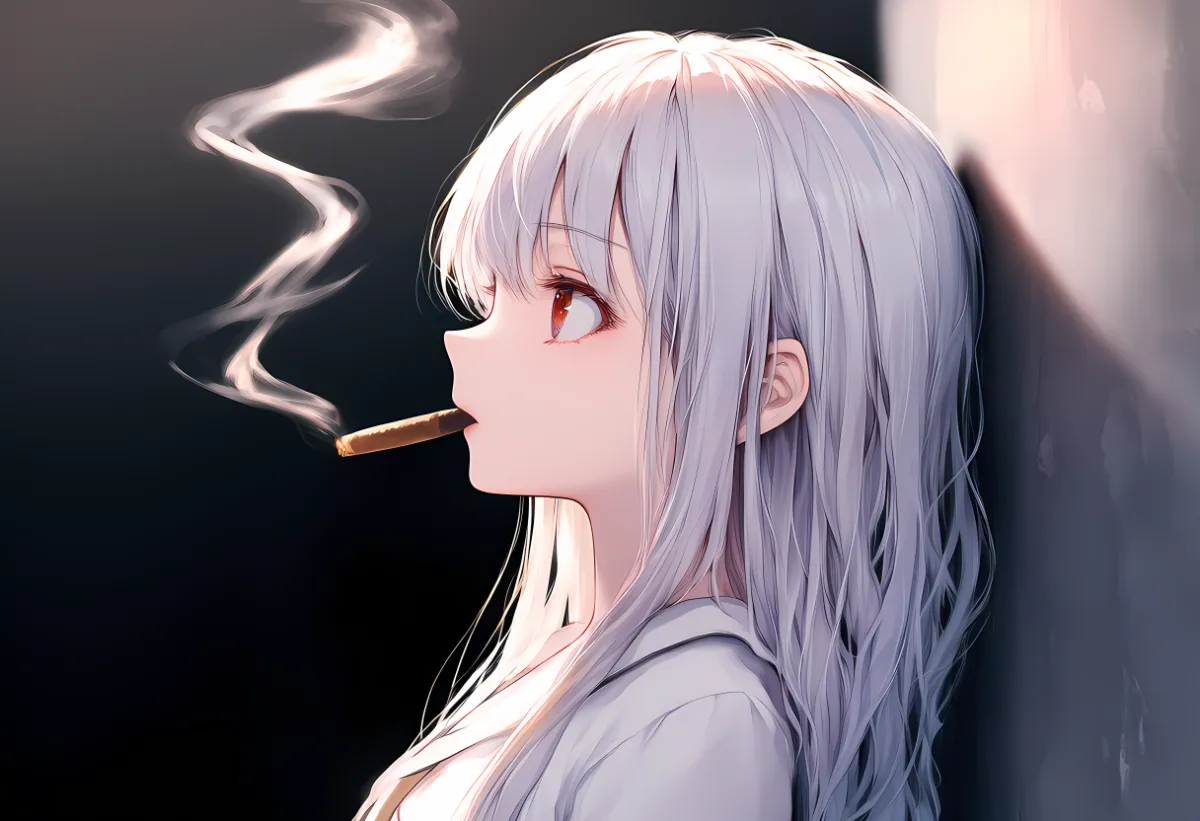 葉巻を吸うAIイラスト｜プロンプト紹介
