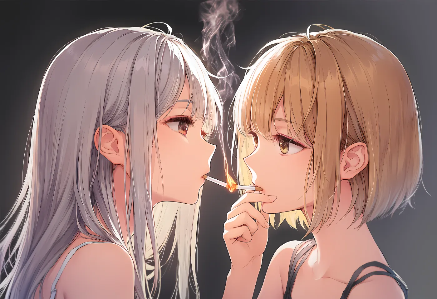 シガレットキスを再現したAIイラスト｜プロンプト紹介