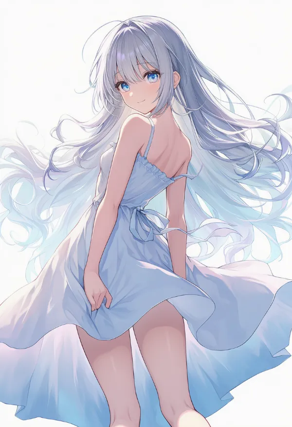スノーホワイトのドレスAIイラスト｜色指定プロンプト資料