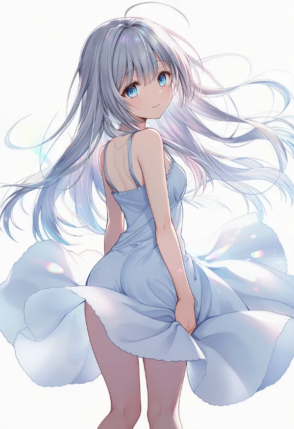 白のドレスAIイラスト｜色指定プロンプト資料