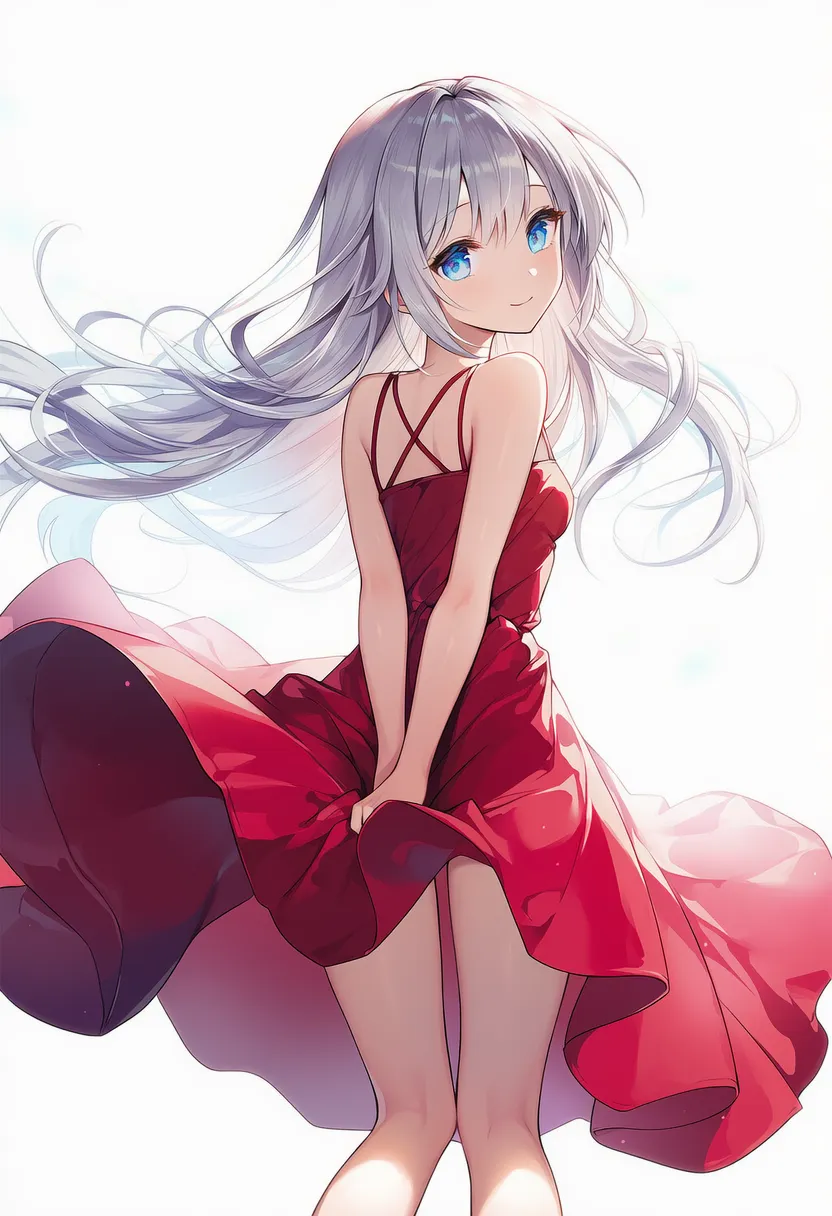 ワインレッドのドレスAIイラスト｜色指定プロンプト資料