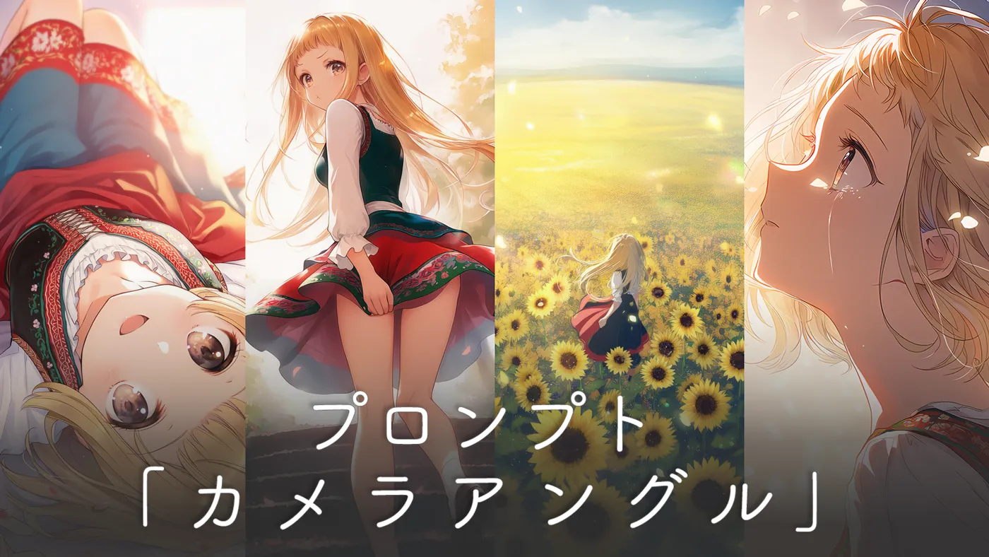 よく使うカメラアングルのプロンプト集と応用の仕方を解説
