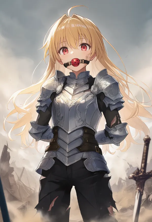 ボール状の口枷のAIイラスト｜プロンプト紹介