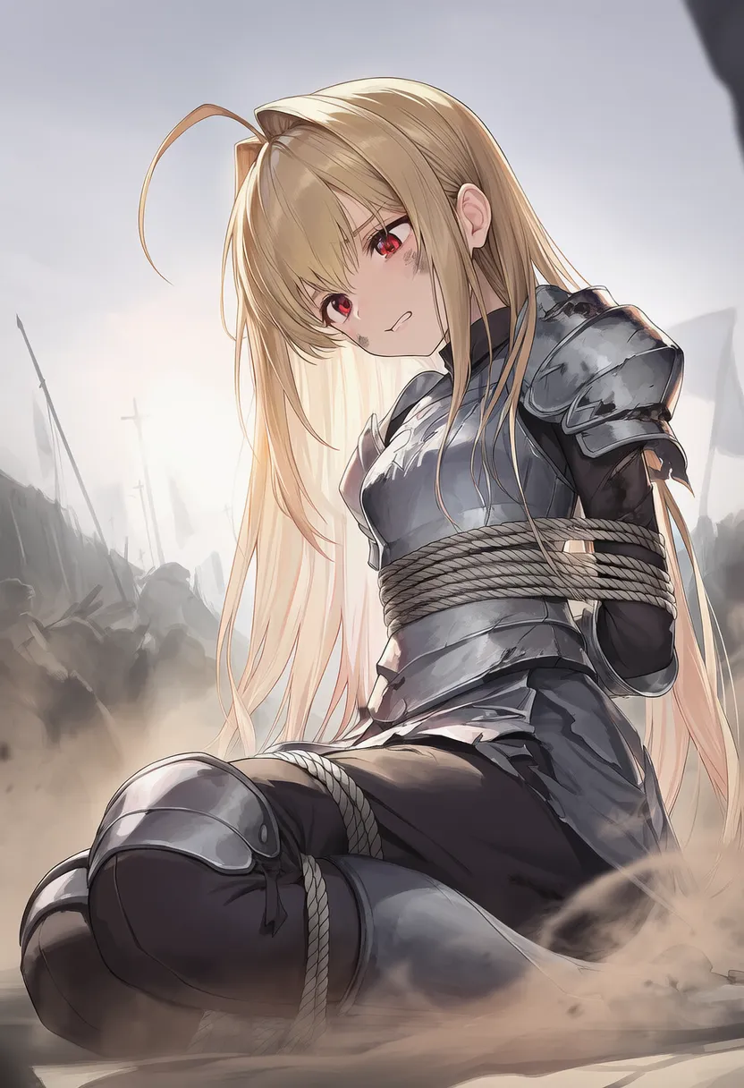 NovelAIで生成した拘束された女性騎士を再現したAIイラスト｜プロンプト紹介