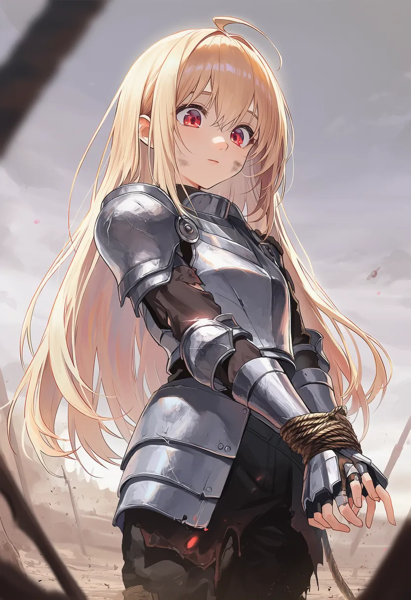 腕を縄で前から縛られた状態を再現したAIイラスト｜プロンプト紹介