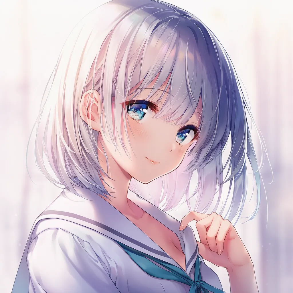 襟を掴む仕草を再現したAIイラスト|プロンプト紹介