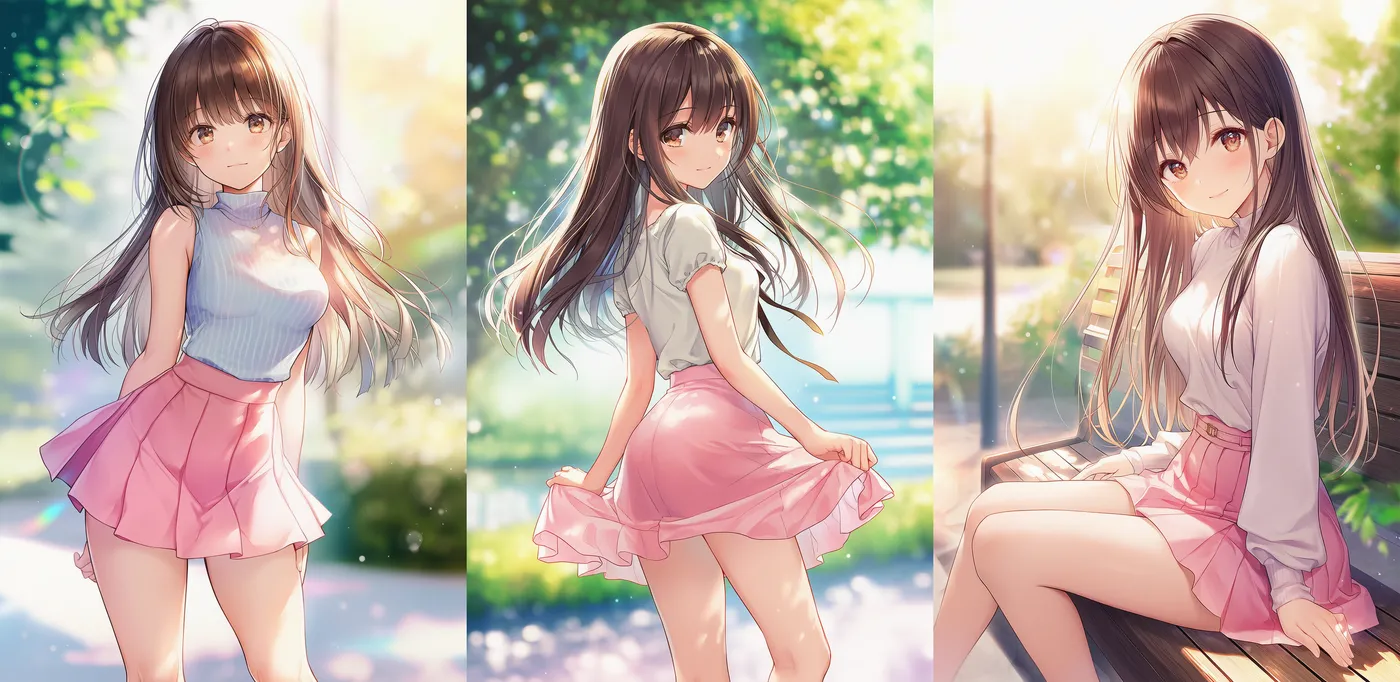 ふとももを再現するプロンプト紹介のためのAIイラスト作例