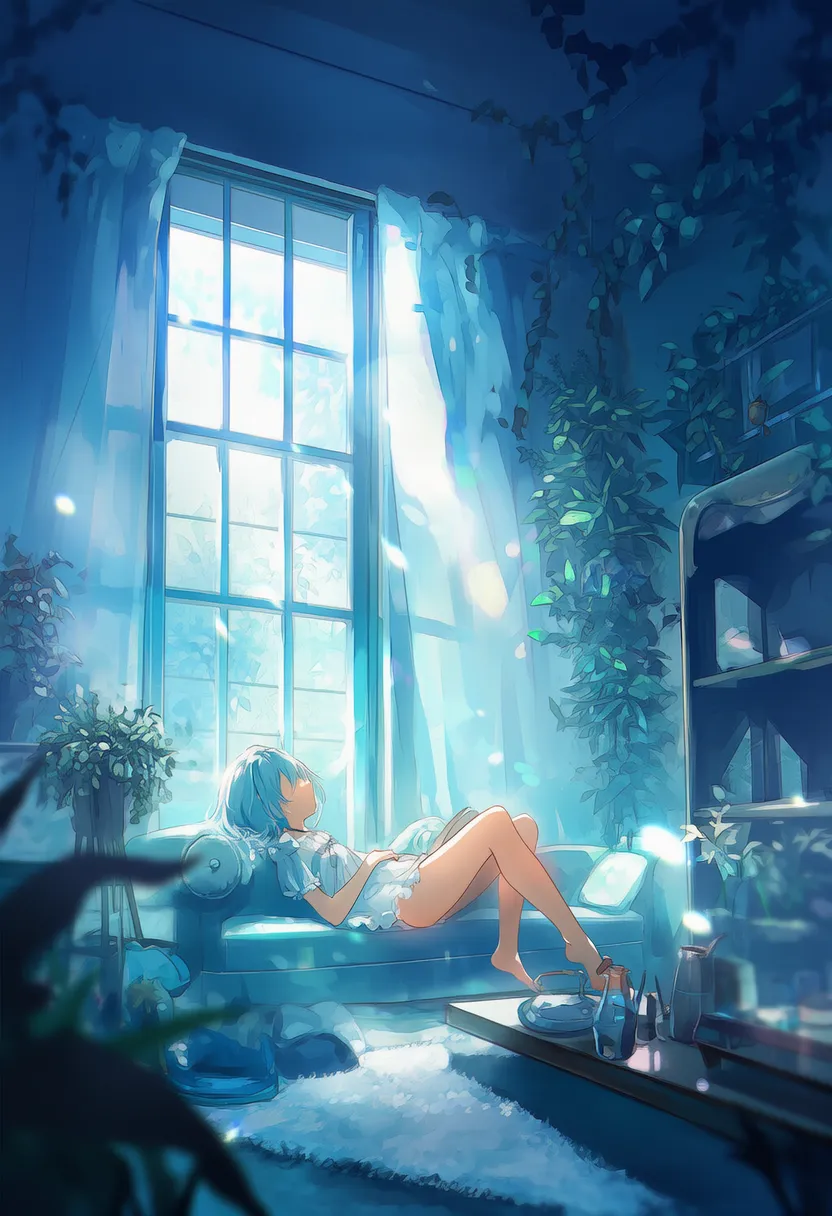 cool tone - 家具の雰囲気を変えるプロンプト紹介AIイラスト