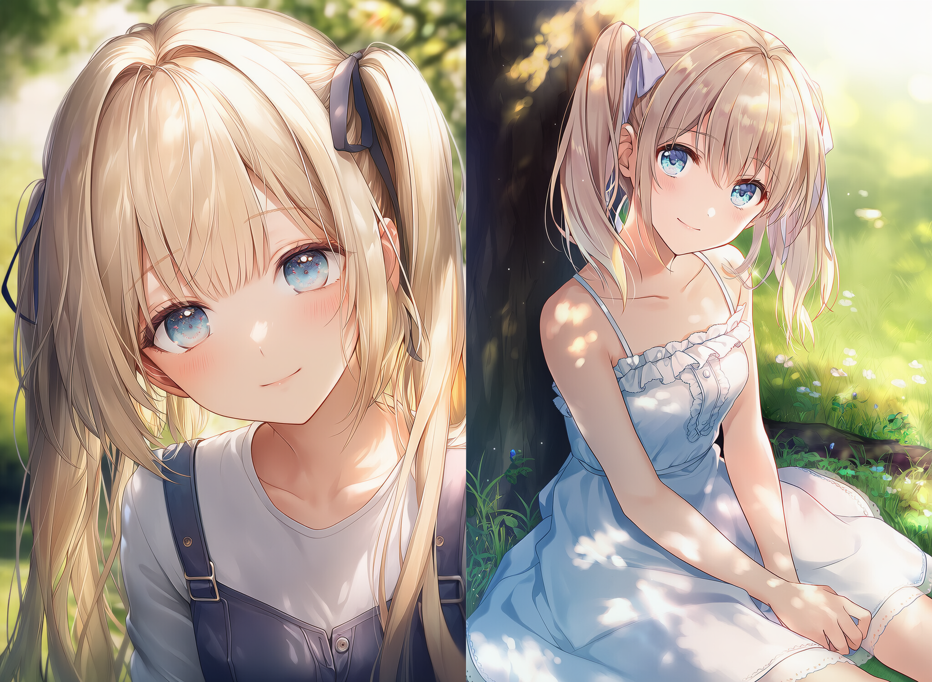 木漏れ日が再現された美少女AIイラスト|プロンプト紹介