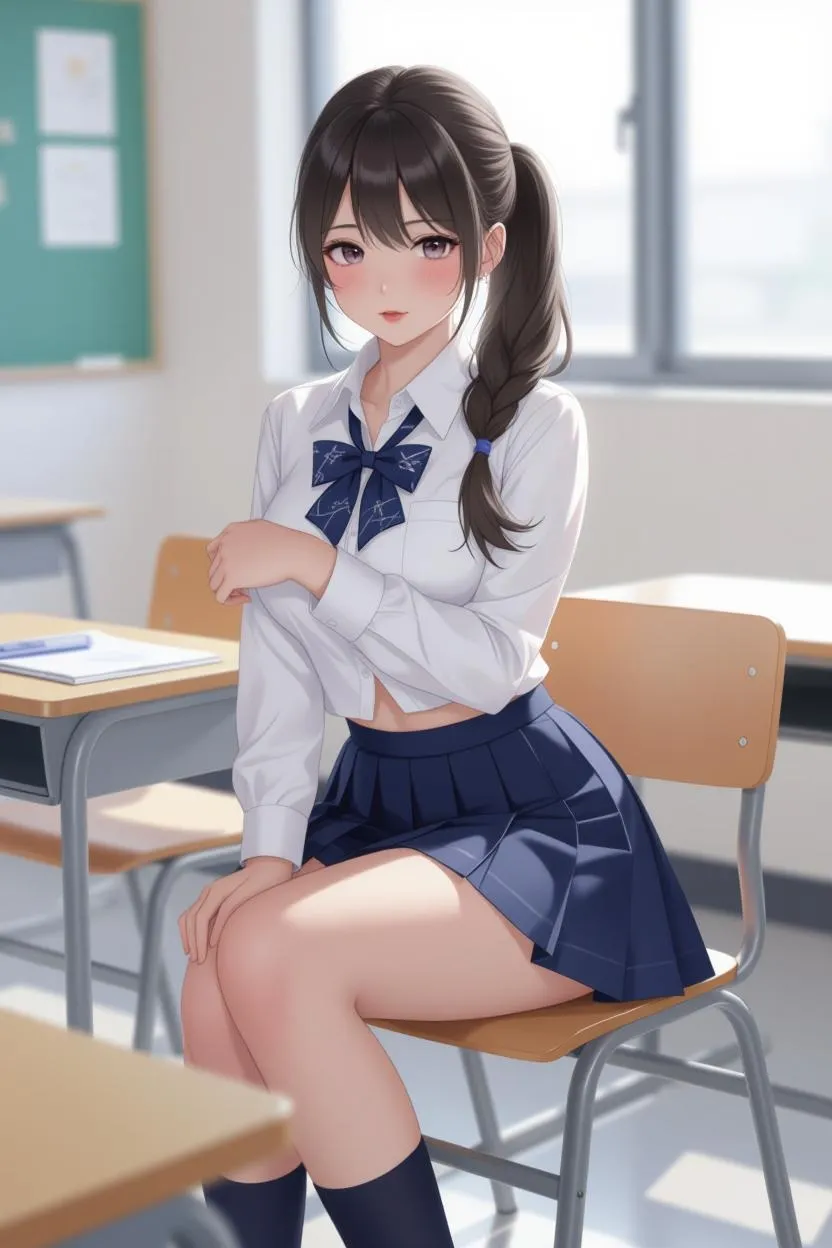 Grok Imagineで生成したAI美女のイラストの作例-2