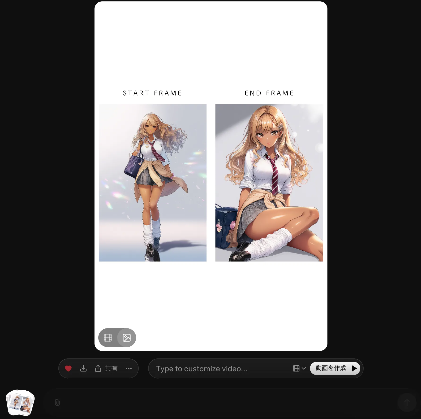 Grok ImagineでSTART/ENDフレームを再現する利用手順の資料画像-1