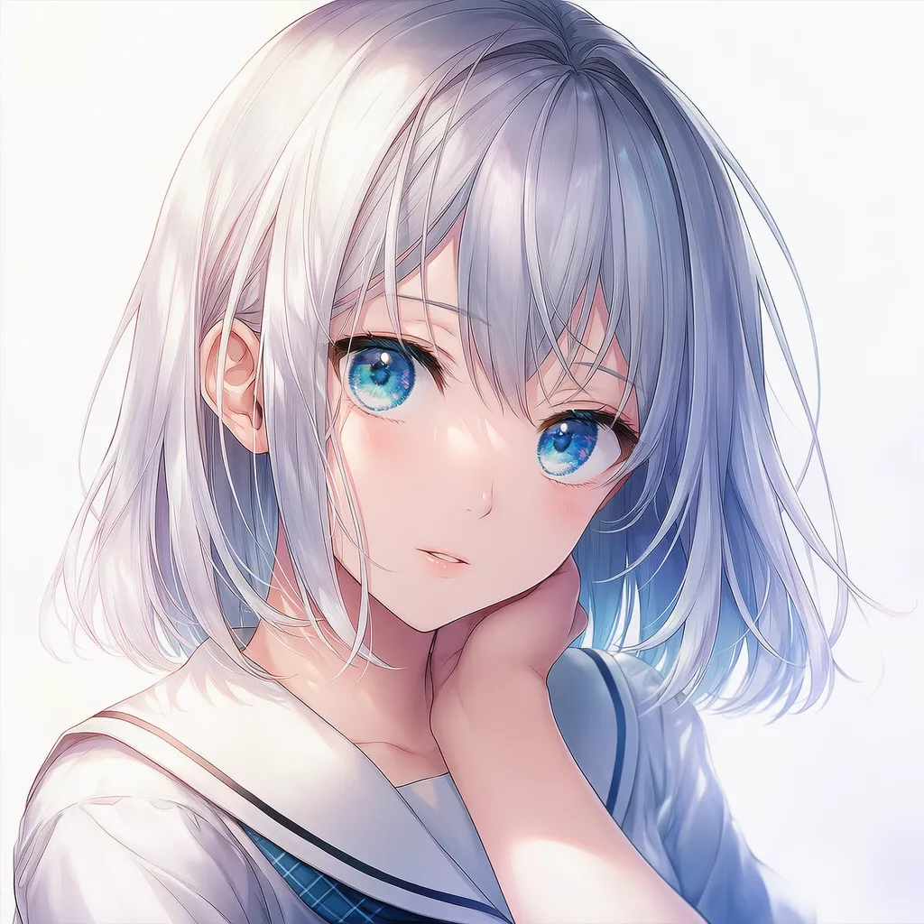 首筋に触れる動作を再現したAIイラスト|プロンプト紹介