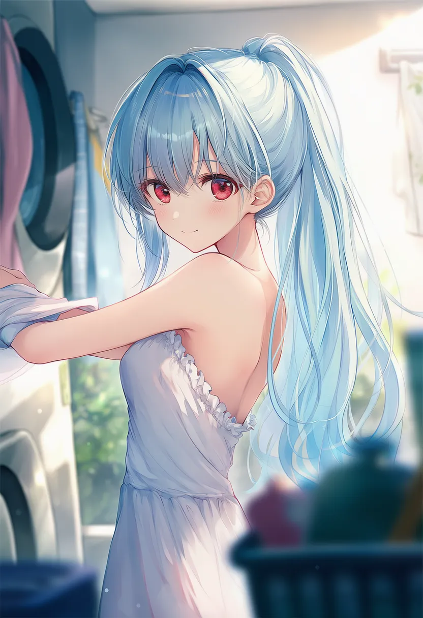 洗濯室にある家具のAIイラスト｜プロンプト紹介