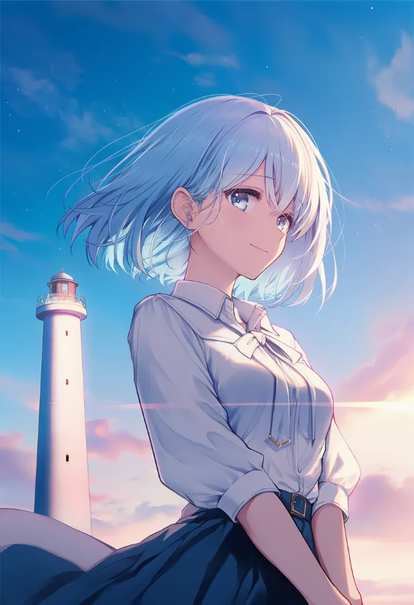 灯台のプロンプト紹介|建築物のAI作例イラスト