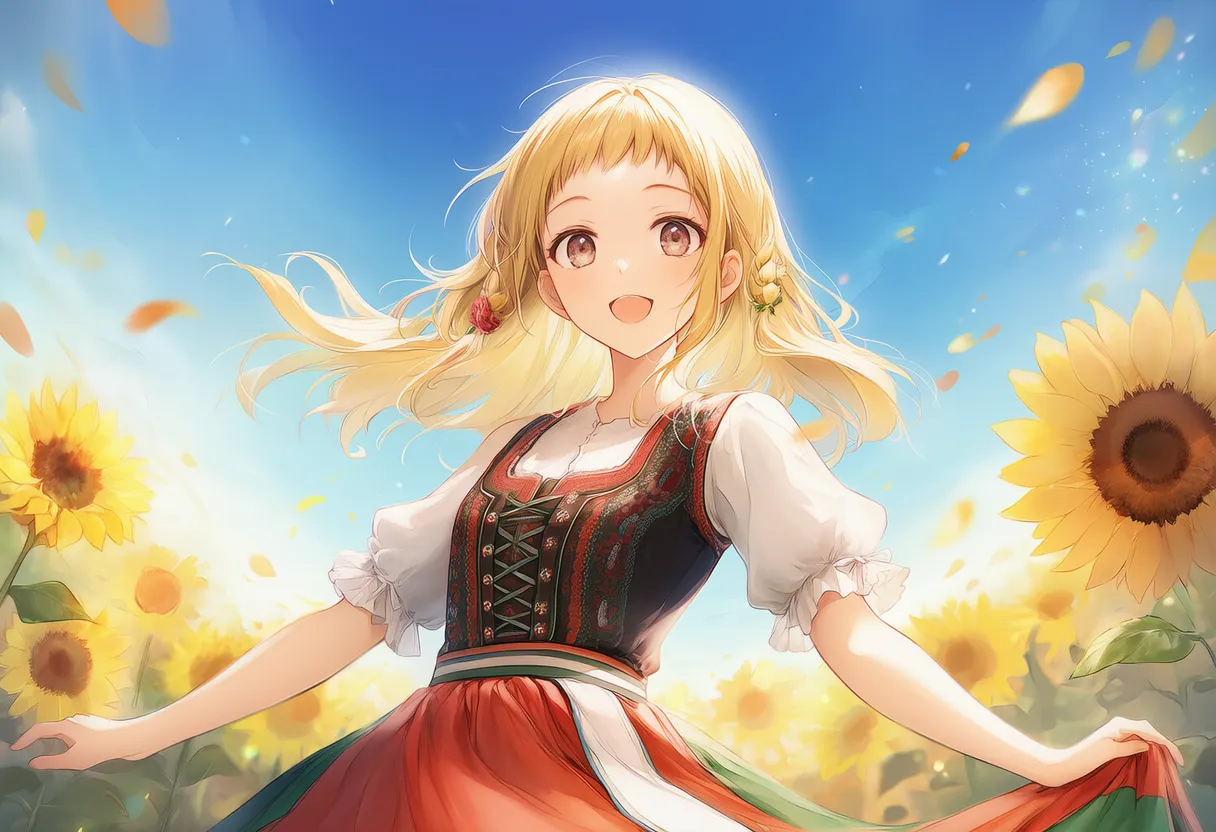 ローアングルのAIイラスト|カメラアングルプロンプト紹介