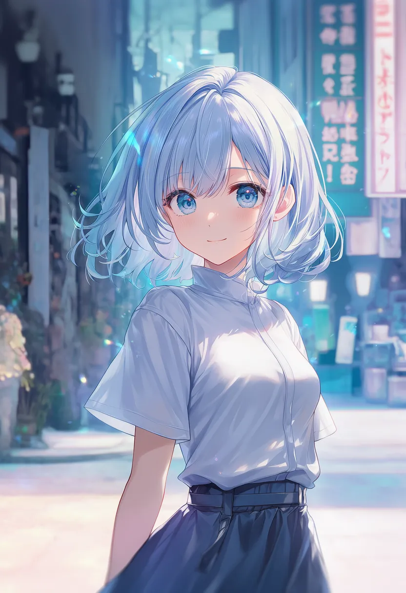 商店街のプロンプト紹介|建築物のAI作例イラスト